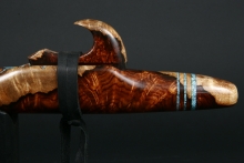 Honduran Rosewood Burl Native American Flute, Minor, Mid G-4, #E42A